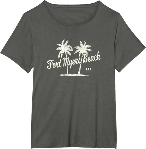 Vista 70 de Fort Myers Beach Florida Vintage 70s Palm Trees Graphic T-Shirt