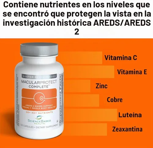 Vista 3 de ScienceBased Health MacularProtect Complete AREDS 2 + Multivitamínico, 120