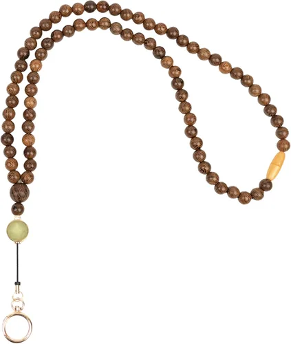 Vista 7 de Cordones de madera con cuentas arcoíris para tarjetero de identificación, cordón desmontable para profesores de salud mental, cordón para llaves