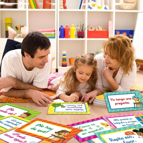 Vista 6 de Juego de 16 pósteres en español con frases en español, decoraciones para el aula, póster de aprendizaje con temática española, materiales de estudio