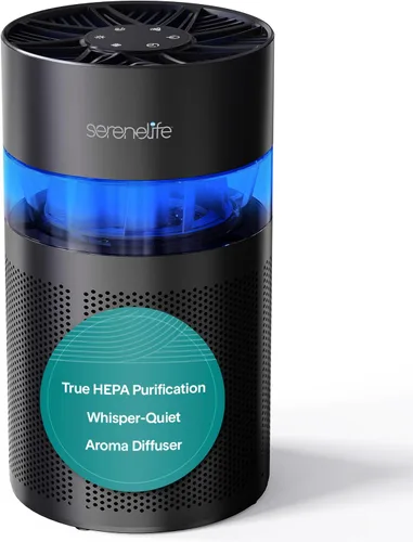 Vista 8 de SereneLife Purificador de aire HEPA para el hogar, WiFi inteligente y control de aplicaciones, purificador de aire ultra silencioso para dormitorios