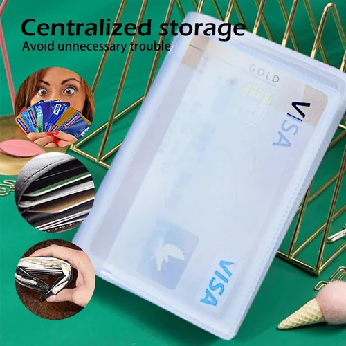 Vista 4 de Tarjetero de plástico transparente para tarjeta de crédito, Transparente