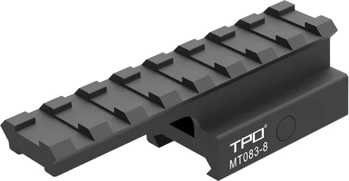 Vista 2 de 8-Slot Picatinny Rail Riser Mount, (1"/0.83"/0.5" Height), 3.4" Length Flat Top Mount Adapter and Riser Mount