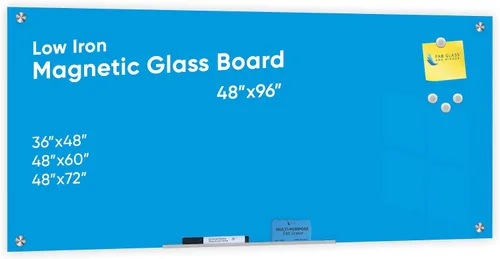 Vista 23 de Fab Glass and Mirror - Pizarrón magnético de vidrio con borrador, Negro
