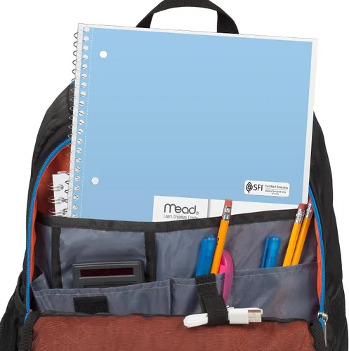 Vista 5 de Mead 930050-ECM - Cuaderno de espiral, paquete de 6, 1 materia, papel rayado ancho, 7-1/2 x 10-1/2 pulgadas, 70 hojas por cuaderno, colores pastel