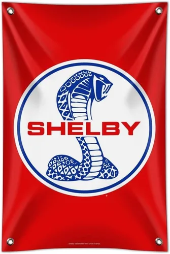 Vista 5 de GRAPHICS & MORE Shelby Cobra - Letrero patriótico para oficina y negocios en casa