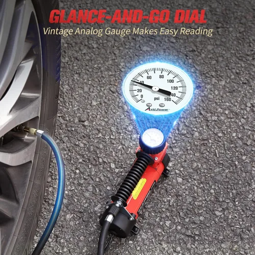 Vista 4 de AVID POWER Inflador de neumáticos de 12 V CC, compresor de aire portátil, bomba de aire compacta con motor de cobre, bomba de neumáticos de 12 V