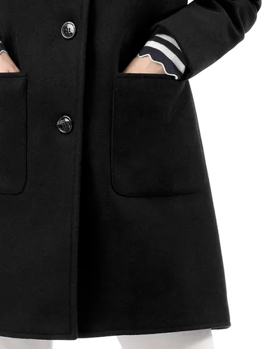 Vista 6 de Allegra K Gabardina de invierno de un solo pecho para mujer
