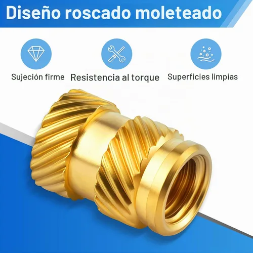 Vista 4 de Juego de 400 piezas de insertos roscados de latón para impresión 3D M2-M6 Kit