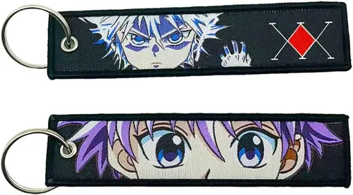 Vista 8 de 1 Pack Anime Etiqueta de Llavero Jet Etiqueta de Llavero Dibujos Animados Bordados con Llavero para Motocicletas Accesorios de Coche