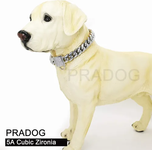 Vista 8 de Collar de perro con cierre de circonita de 0.555 pulgadas, collar de metal plateado para cachorros, collar de lujo para perro, pequeño mediano