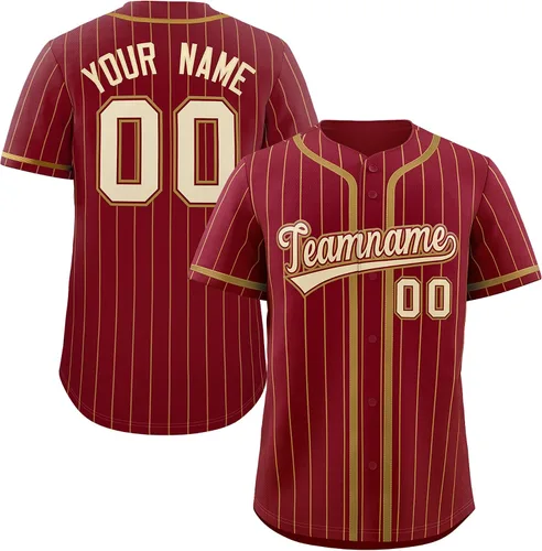 Vista 31 de Camiseta de béisbol de rayas finas personalizada hipster hip hop, camisetas deportivas con nombre y número del equipo personalizado para hombres