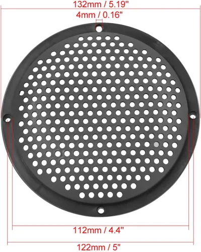 Vista 2 de X AUTOHAUX 4 '' Cubierta de altavoz de audio de plástico Mesh Subwoofer