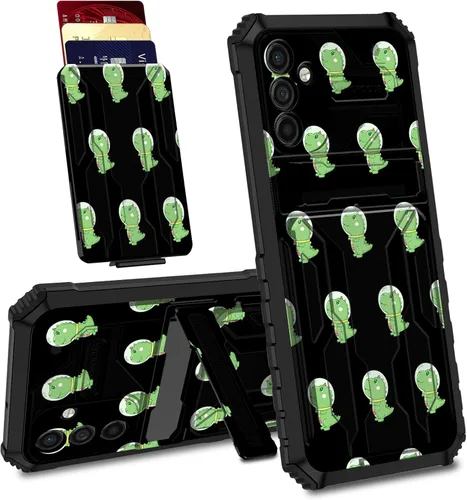 Vista 18 de Funda para Samsung Galaxy A13 5G con ranura desmontable para tarjetero, función atril, doble capa, resistente, a prueba de golpes, funda oculta