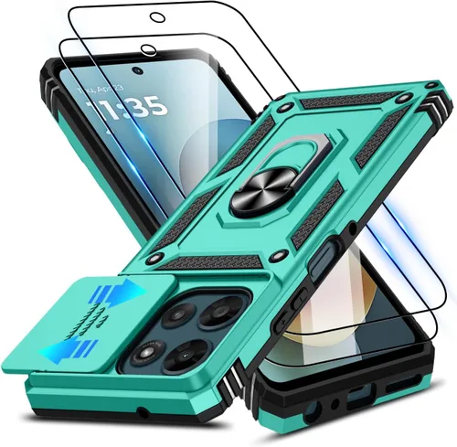 Vista 101 de ATUMP for Moto G-Play-2024 Case with Camera Lens Cover & HD Screen Protector(2 Pcs), [10FT Military Grade Drop Protection] Magnetic Ring Holder