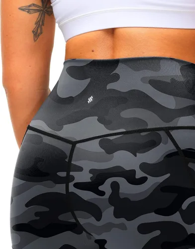 Vista 3 de Soothfeel - Shorts para mujer con talle alto, bolsillos laterales y control de barriga, para yoga, correr, gimnasio, entrenamiento y ciclismo