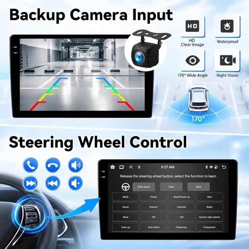 Vista 7 de [4+128G] Android 15 Radio de coche estéreo para Chevrolet Chevy Malibu 2009-2014 con CarPlay Android Auto, unidad de pantalla táctil de 9 pulgadas