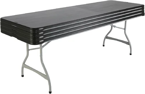 Vista 10 de Lifetime Mesa plegable de 8 pies, color negro y plateado, paquete de 27 paletas