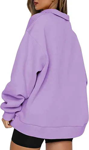 Vista 2 de Sudadera casual de cuello redondo para mujer, con estampado de Feliz Navidad, cuello redondo, ajuste sin botones, casual