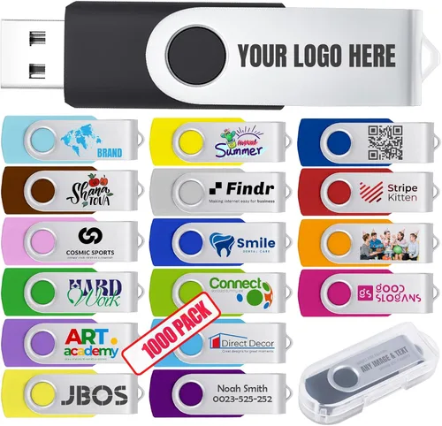 Vista 13 de Unidad flash USB personalizada de 128 MB, paquete de 50 unidades USB personalizadas, unidad USB personalizable, logotipo impreso, regalos