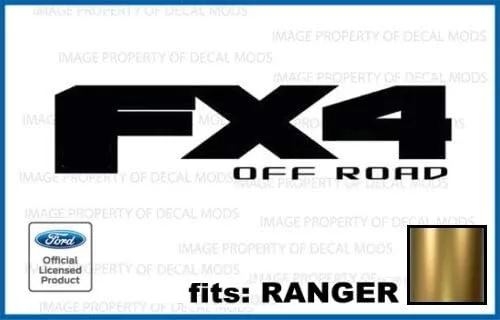 Vista 7 de FX4 Offroad - Calcomanías adhesivas naranjas para Ford Ranger troqueladas (2019-2020) - CO_Solid (juego de 2) con licencia