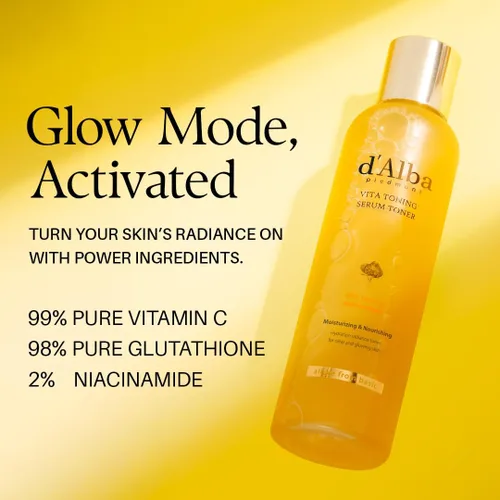 Vista 4 de d'alba Piedmont White Truffle Vita - Tónico de suero tonificante, piel de vidrio con doble vitamina para el cuidado de la piel, hidratante facial