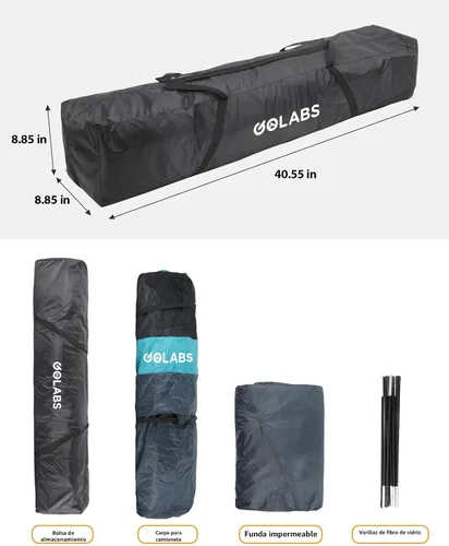 Vista 6 de Golabs Truck Bed Tent, 5-6 Ft Camping Tent, Easy Setup by Pre-Attached Pole Azul