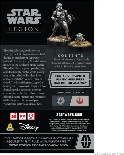 Vista 2 de Star Wars: Legion Din Djarin & Grogu Expansión operativa – Juego de miniaturas de mesa, juego de estrategia para niños y adultos, mayores de 14
