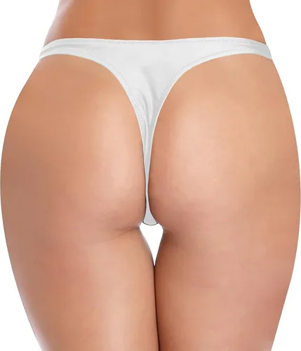 Vista 2 de SHEKINI Women's Thong Bikini Bottom High Cut V Cheeky Brazilian Swimsuit Bottom