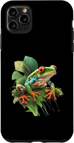 Vista 13 de iPhone 16 Rainforest Amphibian Red Eyed Tree Frog Green Body Frog Case