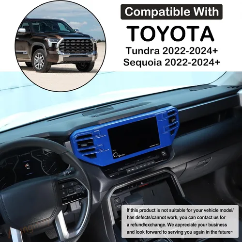 Vista 2 de Aunginsy Cubierta de salida de aire para consola central de automóvil, compatible con Toyota Tundra/Sequoia 2022-2024, cubierta de panel de aire
