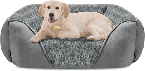 Vista 14 de INVENHO Cama para perros pequeños para perros medianos a grandes, rectangular, ortopédica, suave, relajante, duradera, con parte inferior