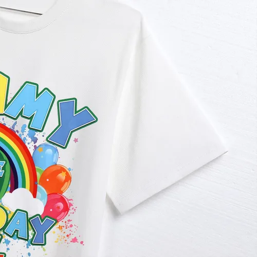 Vista 6 de Traje de cumpleaños a juego para la familia, para papá, mamá, melón, sandía, vaca, camiseta, pastel, ropa para sesión de fotos