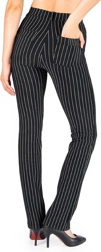 Vista 3 de Yogipace - Pantalones deportivos de yoga y de vestir para mujer, con trabillas para cinturón y pierna recta, disponibles en talla pequeña, regular