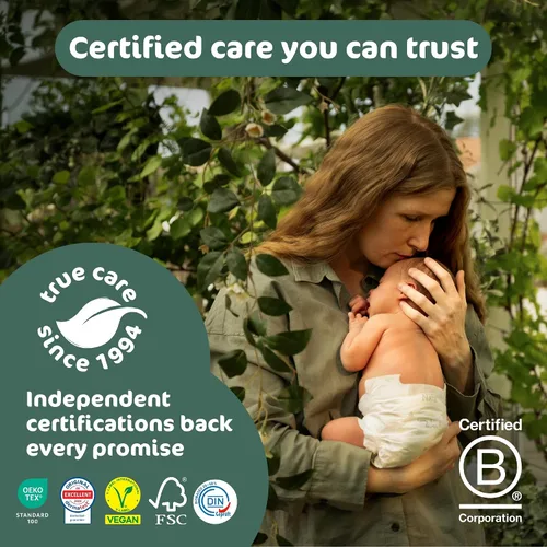Vista 6 de Naty BioEmbrace - Pañales para bebé recién nacido, certificado seguro para la piel sensible, protección contra fugas de hasta el 100 %, suavidad