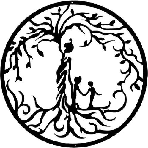 Vista 3 de sitfe Árbol de la vida de metal – Arte de pared para madre con niños, esculturas colgantes, decoración del hogar, árbol de la vida, decoración