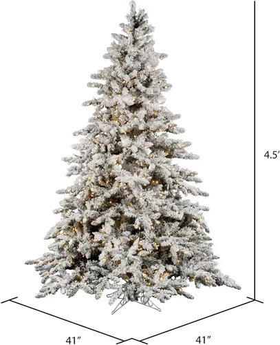 Vista 3 de Vickerman Árbol flocado de Utica con 492 puntas