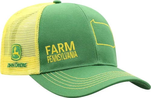 Vista 58 de John Deere Gorra de béisbol con logotipo y malla trasera con contraste, para hombre