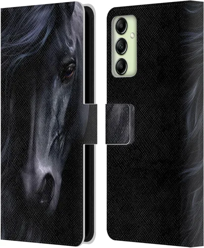 Vista 272 de Head Case Designs Officially Licensed Laurie Prindle A Morgan Christmas Western Stallion Leather Wallet Case Compatible with Samsung Galaxy A07 4G