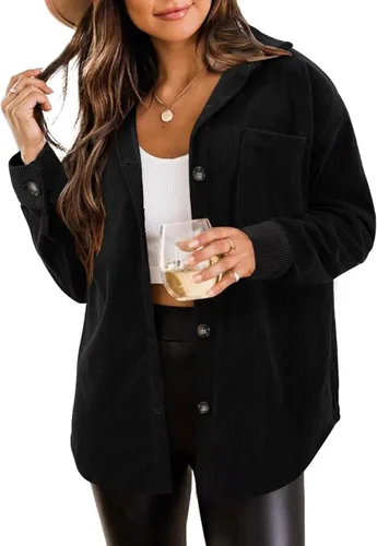 Vista 118 de ZOLUCKY Chaqueta de manga larga con botones para mujer, talla grande, blusas