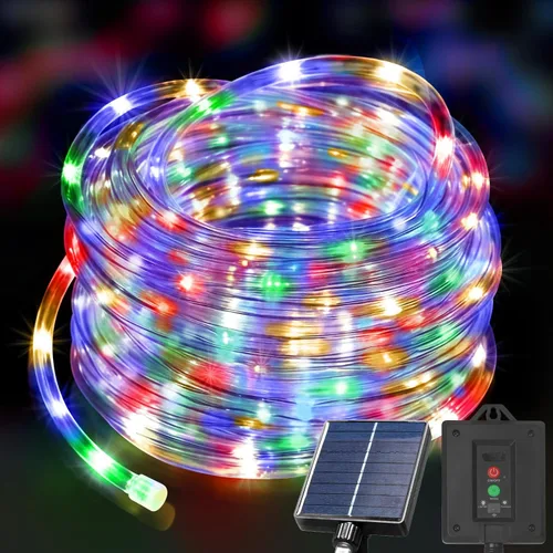 Vista 21 de KNONEW - Guirnalda de luces de 164 pies con 1000 luces LED para exteriores, luces de cuerda impermeables para exteriores con 8 modos, tubo
