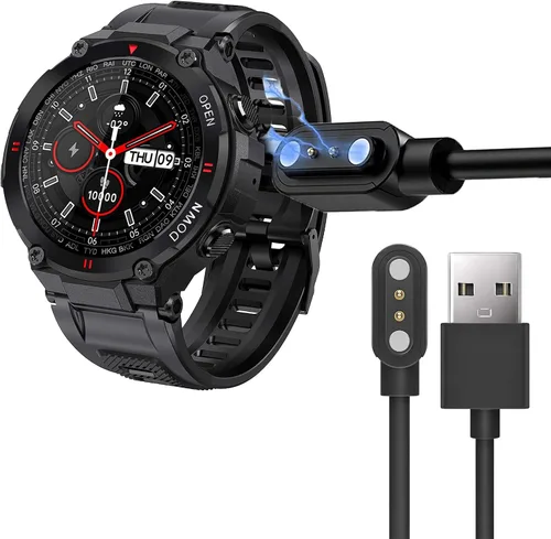 Vista 2 de Lamshaw Cable de carga USB magnético - Cargador de repuesto para reloj inteligente militar EIGIIS K22, K28