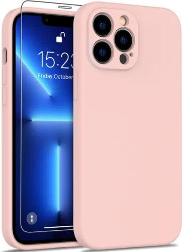 Vista 40 de DEENAKIN Funda de silicona compatible con iPhone 12 con protector de pantalla, mejora la protección de la cámara, funda protectora suave y flexible