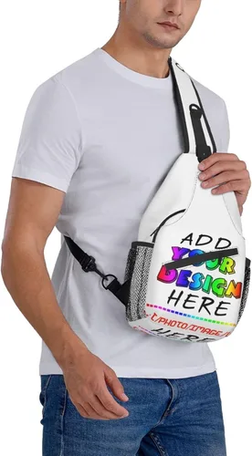 Vista 9 de Mochila personalizada bandolera personalizada Crossbody Sling Bags Ocio Deportes al aire libre Bolsa personalizada para hombres Mochila