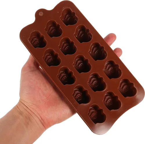 Vista 6 de Cabilock 2 moldes de silicona para dulces, moldes de chocolate, moldes de corona, moldes de gomitas, molde de silicona para hornear, bandeja