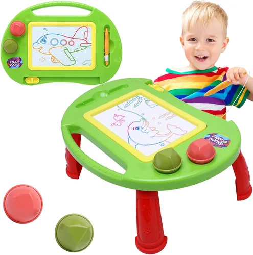 Vista 11 de Juguetes para niños pequeños, juguetes para niños de 1 a 2 años, tablero de dibujo magnético, tablero de garabatos borrable para niños, juguetes