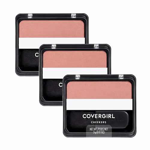 Vista 5 de Covergirl - Rubor Cheekers, fórmula suave, mezclable y ligera, aspecto fácil y natural, 100% libre de crueldad 105 seda rosa