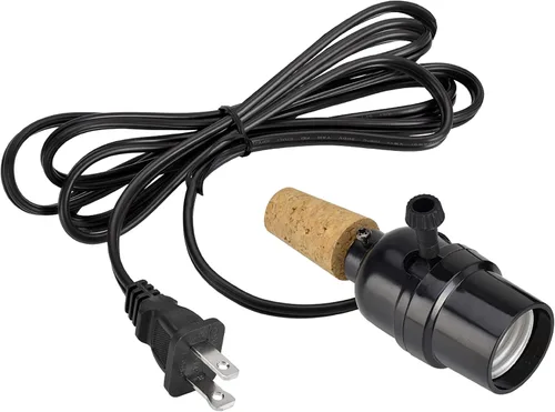 Vista 2 de Aspen Creative 21019, Make-A-Wine - Kit de lámpara para botellas, color negro, 1 unidad