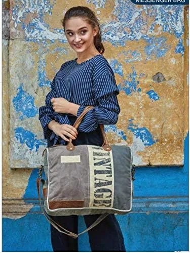 Vista 5 de Myra Bags Le Chatelard Bolso tipo mensajero de lona S-0966