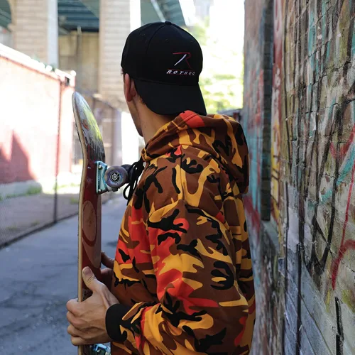 Vista 5 de Rothco- Sudadera con capucha y estampado de camuflaje, sin cierre